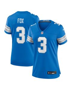 Jack Fox 3 Detroit Lions Women’s Team Game Jersey – Blue