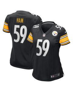 Jack Ham 59 Pittsburgh Steelers Women Game Retired Jersey – Black