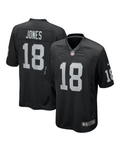 Jack Jones 18 Las Vegas Raiders Team Game Men Jersey – Black