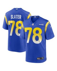 Jackie Slater 78 Los Angeles Rams Men Game Retired Jersey – Royal