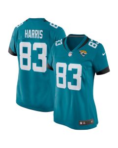 Jacob Harris 83 Jacksonville Jaguars Women’s Game Jersey – Teal