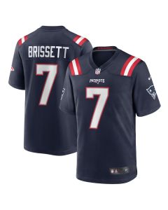 Jacoby Brissett 7 New England Patriots Game Men Jersey – Navy