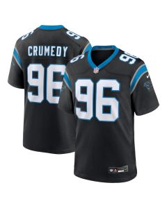 Jaden Crumedy 96 Carolina Panthers Game Men Jersey – Black