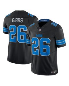 Jahmyr Gibbs 26 Detroit Lions 2nd Alternate Vapor F.U.S.E. Limited Jersey – Black