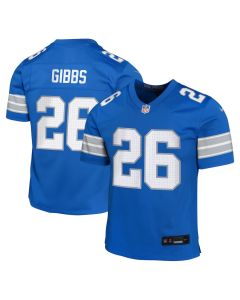 Jahmyr Gibbs 26 Detroit Lions Team Player Game YOUTH Jersey – Blue