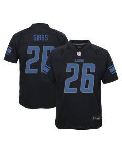 Jahmyr Gibbs 26 Detroit Lions YOUTH Fashion Game Jersey – Black