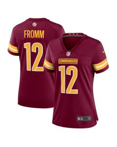 Jake Fromm 12 Washington Commanders Women Home Game Jersey – Burgundy