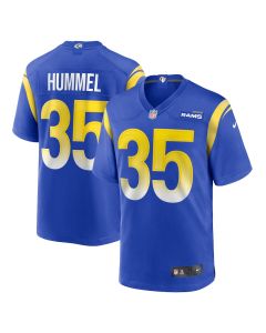 Jake Hummel 35 Los Angeles Rams Game Player Men Jersey – Royal