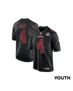 Jake Moody 4 San Francisco 49ers Super Bowl LVIII Patch Fashion Game YOUTH Jersey – Carbon Black