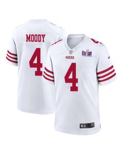 Jake Moody 4 San Francisco 49ers Super Bowl LVIII Patch Game Men Jersey – White