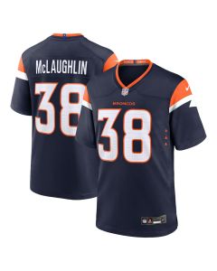Jaleel McLaughlin 38 Denver Broncos Alternate Game Men Jersey – Navy