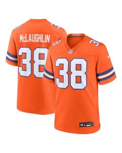 Jaleel McLaughlin 38 Denver Broncos Mile High Collection 1977 Throwback Player Game Men Jersey – Orange