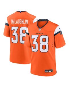 Jaleel McLaughlin 38 Denver Broncos Team Game Men Jersey – Orange