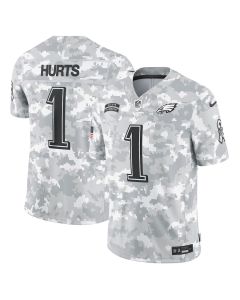 Jalen Hurts 1 Philadelphia Eagles 2024 Salute to Service Limited Men Jersey – Arctic Camo