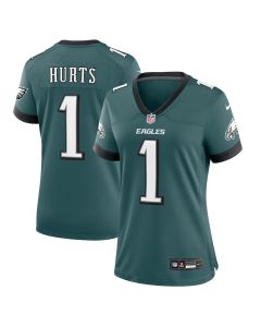 Jalen Hurts 1 Philadelphia Eagles Game Women Jersey – Midnight Green
