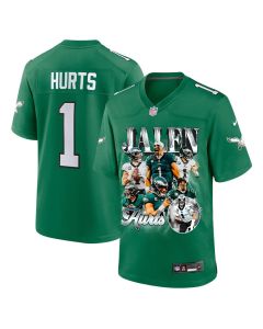 Jalen Hurts 1 Philadelphia Eagles Go Directly To Jalen Game Men Jersey – Kelly Green