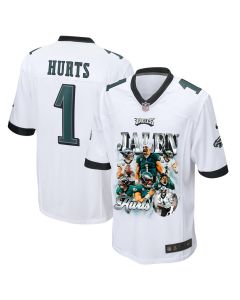 Jalen Hurts 1 Philadelphia Eagles Go Directly To Jalen Game Men Jersey – White