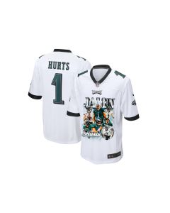 Jalen Hurts 1 Philadelphia Eagles Go Directly To Jalen Game YOUTH Jersey – White