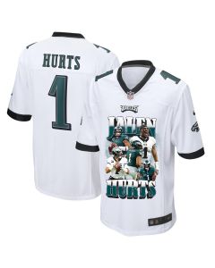 Jalen Hurts 1 Philadelphia Eagles Legacy Men Game Jersey – White
