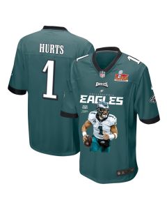 Jalen Hurts 1 Philadelphia Eagles ‘The Hurtsbreakers’ Game Men Jersey – Midnight Green