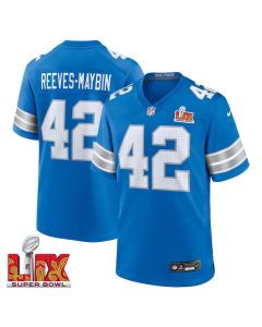 Jalen Reeves-Maybin #42 Detroit Lions Super Bowl LIX Jersey – Men’s – Blue