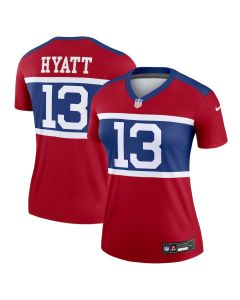 Jalin Hyatt 13 New York Giants Women’s Alternate Legend Player Jersey – Century Red
