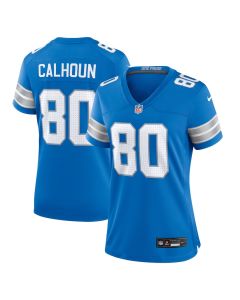 Jalon Calhoun 80 Detroit Lions Women’s Game Jersey – Blue
