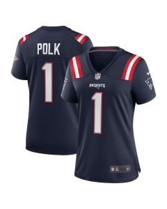 Ja’Lynn Polk 1 New England Patriots Women Team Game Jersey – Navy