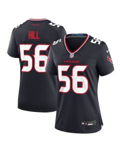 Jamal Hill 56 Houston Texans Women’s Team Game Jersey – Navy