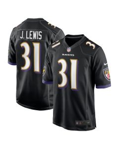 Jamal Lewis 31 Baltimore Ravens Retired Player Men Jersey – Black