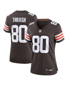 Jamari Thrash 80 Cleveland Browns Women’s Game Jersey – Brown