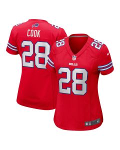 James Cook 28 Buffalo Bills Women Game Jersey – Red