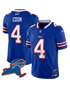 James Cook 4 Buffalo Bills New York Patch Game Men Jersey – Royal