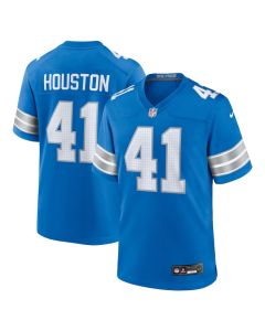 James Houston 41 Detroit Lions Team Game Men Jersey – Blue