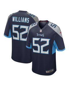 James Williams 52 Tennessee Titans Game Men Jersey – Navy