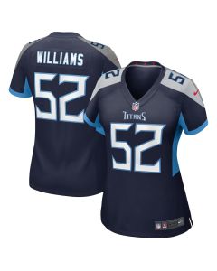 James Williams 52 Tennessee Titans Women’s Game Jersey – Navy