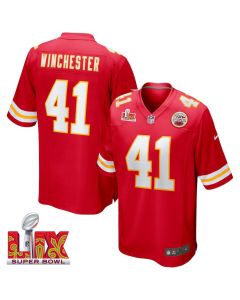 James Winchester #41 Kansas City Chiefs Super Bowl LIX Jersey – Men’s – Red