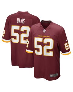 Jamin Davis 52 Washington Football Team Men Game Jersey – Burgundy