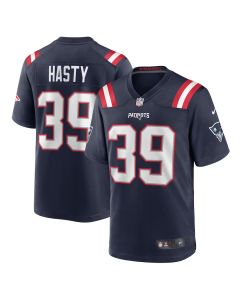 Jamycal Hasty 39 New England Patriots Game Men Jersey – Navy