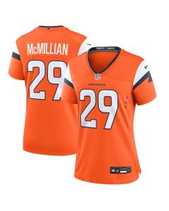 Ja’Quan McMillian 29 Denver Broncos Women’s Team Game Jersey – Orange