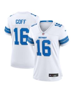 Jared Goff 16 Detroit Lions Women Game Jersey – White