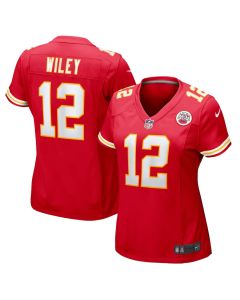 Jared Wiley 12 Kansas City Chiefs Women’s Game Jersey – Red