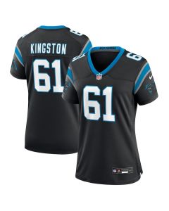Jarrett Kingston 61 Carolina Panthers Women’s Game Jersey – Black