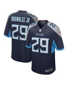Jarvis Brownlee Jr. 29 Tennessee Titans Game Men Jersey – Navy