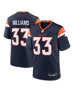 Javonte Williams 33 Denver Broncos Alternate Game Men Jersey – Navy