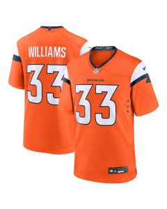 Javonte Williams 33 Denver Broncos Game Men Jersey – Orange