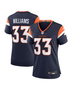 Javonte Williams 33 Denver Broncos Women Alternate Game Jersey – Navy