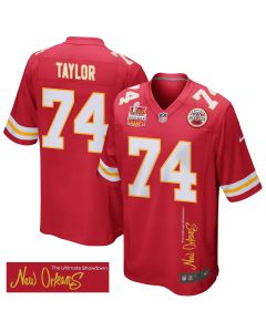Jawaan Taylor 74 Kansas City Chiefs Super Bowl LIX Champions Patch ‘New Orleans – The Ultimate Showdown’ EMBROIDERED Game Men Jersey – Red
