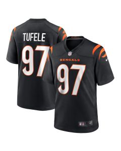 Jay Tufele 97 Cincinnati Bengals Team Game Men Jersey – Black