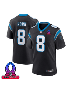Jaycee Horn 8 Carolina Panthers 2025 Pro Bowl Patch Game Men Jersey – Black